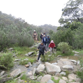 Walking in the mist at Googong Reservoir, 3rd December 2017