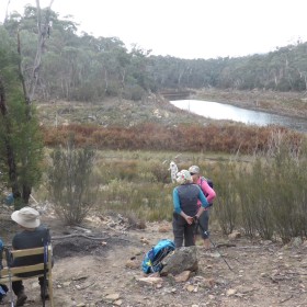 Burra Creek runs into Queanbeyan River at Googong Reservoir, 2 May 2019