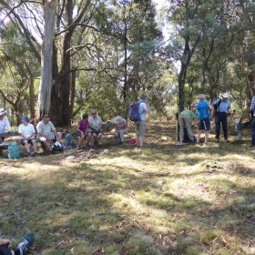 lunch at the summit of Mt Wee Jasper, 21 March 2019