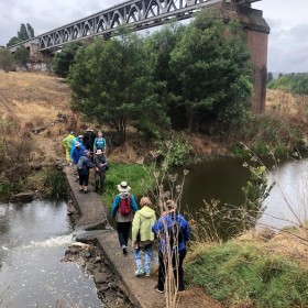 Crossing Queanbeyan River, 9 February 2020